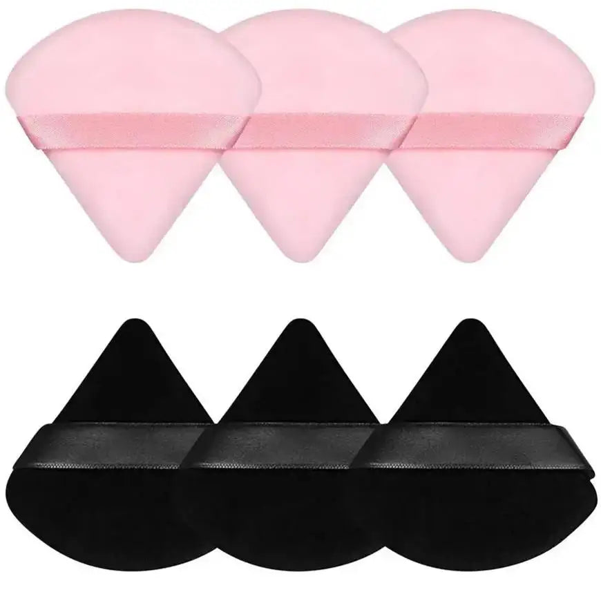3/5/6 Pcs Triangle Powder Puff For Loose Powder Liquid Cosmetic Soft