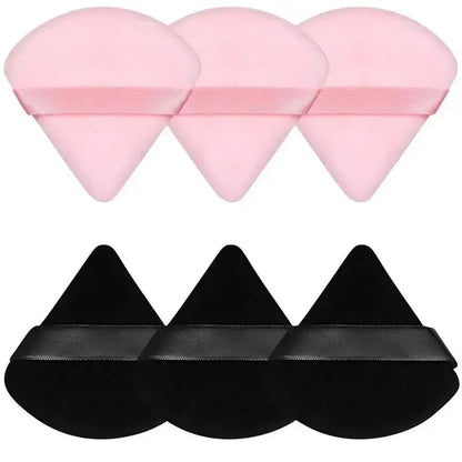 3/5/6 Pcs Triangle Powder Puff For Loose Powder Liquid Cosmetic Soft