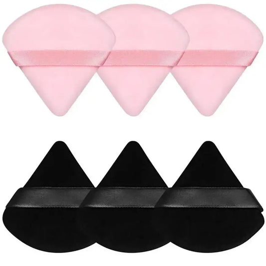 3/5/6 Pcs Triangle Powder Puff For Loose Powder Liquid Cosmetic Soft
