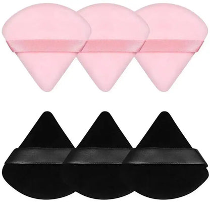 3/5/6 Pcs Triangle Powder Puff For Loose Powder Liquid Cosmetic Soft
