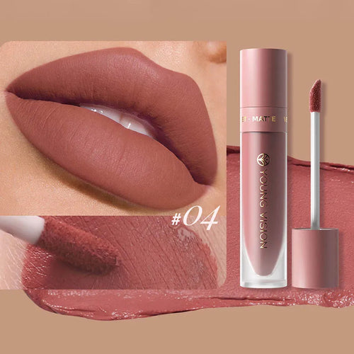 DUNUF  8-color matte velvet smooth easy-to-apply square tube lip gloss