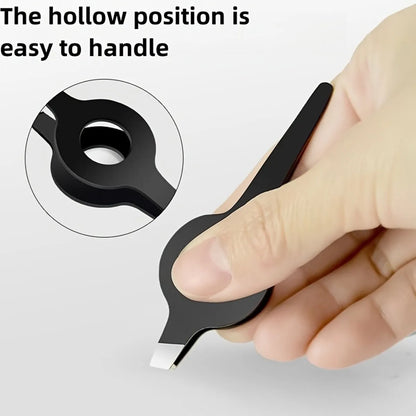 Slanted Tweezers For Removing Boar Bristles, With A Hollowed-Out