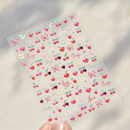 Pink Translucent Peach Jelly Texture 5D Soft Embossed Reliefs Self