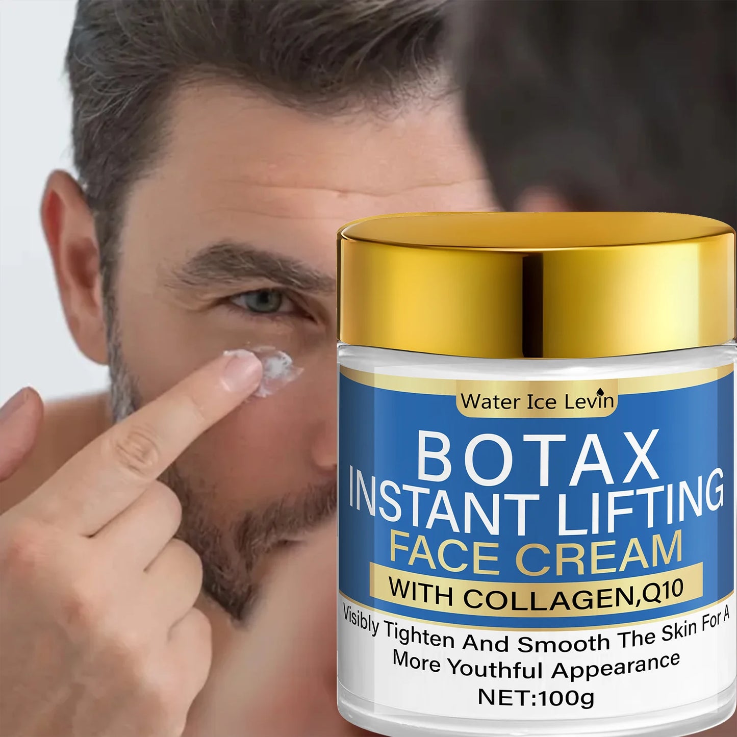 Anti Aging Face Cream 1+1 Pack 100g with Collagen Q10 Ceramide Vitamin
