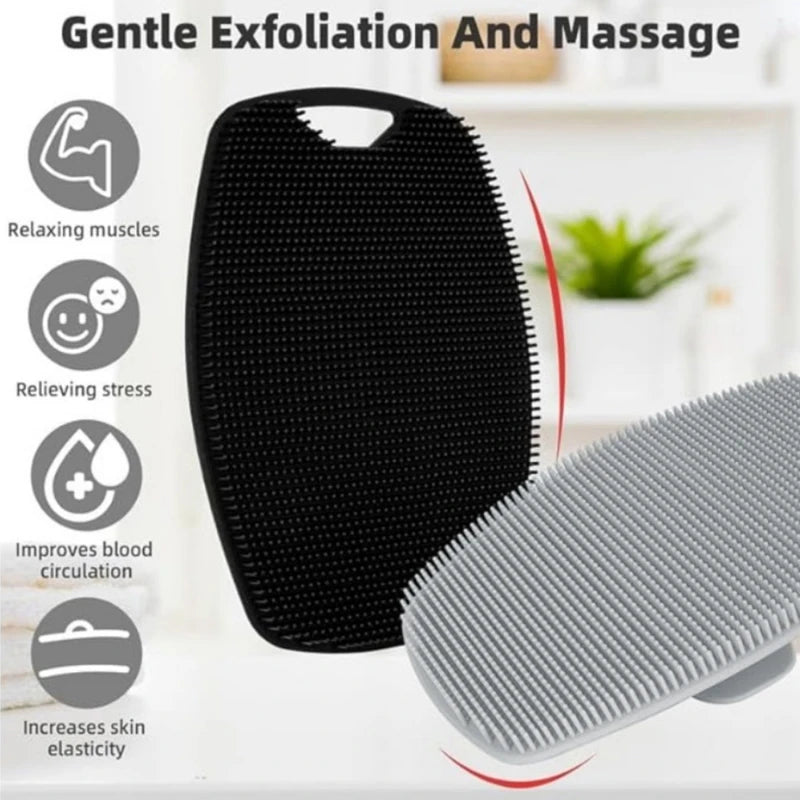 1pc Soft Silicone Exfoliating Brush Cleanser Manual Body Cleansing