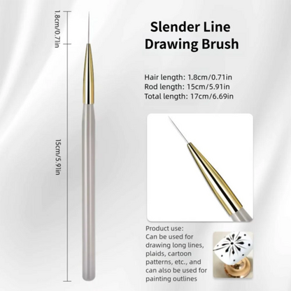1/2PCS French Plaid Nail Art Brushes Set - Line Grid Pattern Drawing