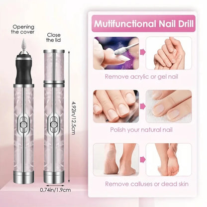 LINMANDA Electric Nail File Set Nails 4 Speeds Cordless Acrylic Nail