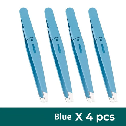 Eyebrow Tweezer Colorful Hair Beauty Fine Hairs Puller Stainless Steel