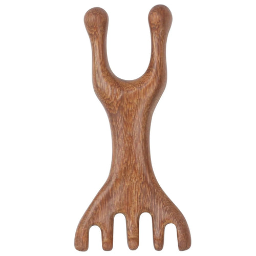 Natural Sandalwood Five-Claw Scalp Massager Gua Sha Tool Back