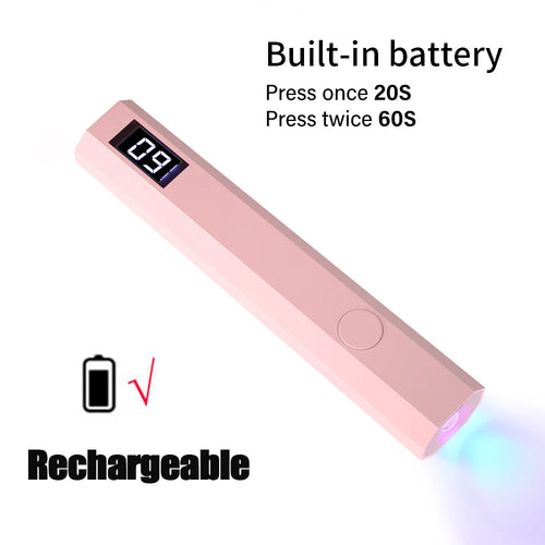 YIKOOLIN Handheld UV LED Light for Nails USB Mini Nail Dryer Nail