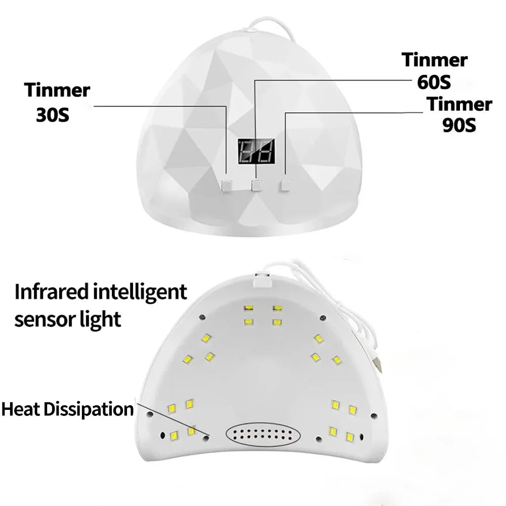 LULAA 88W Nail Dryer Lamp UV Light For Nails Eyes Protection UV Lamp
