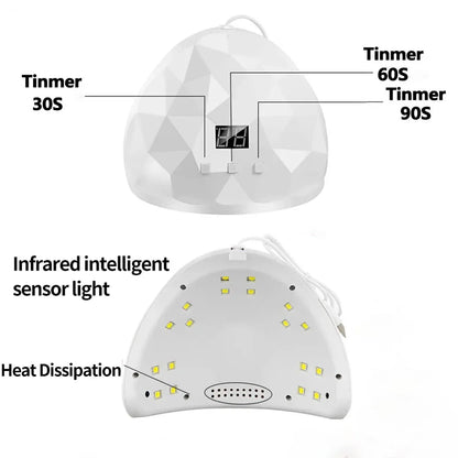 LULAA 88W Nail Dryer Lamp UV Light For Nails Eyes Protection UV Lamp