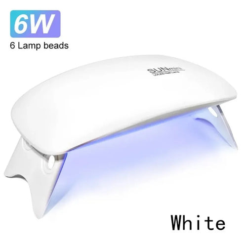 Foldable Nail Lamp Portable Nail Dryer Lamp 6 LED&UV Manicure Machine