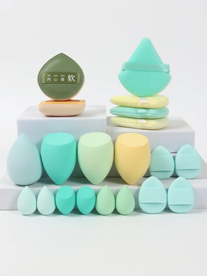 20 Pcs Pink Makeup Sponge and Makeup Puff Set Suitable for Face Cream