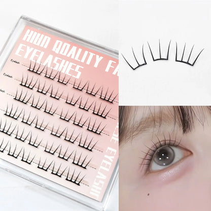7-13mm Press on Lash Clusters Comic Eyelash Clusters No Glue Natural