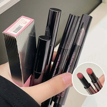 HERORANGE Push-button Mirror Lipstick Moisturizing Long-lasting Lip