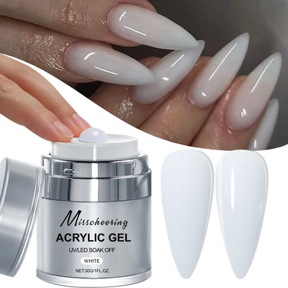 15/30g Quick Builder Nail Gel White Nude Pink Clear Nail Art Extension