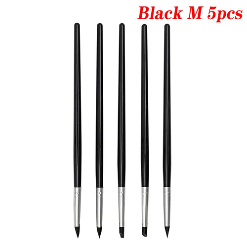 5Pcs Dental Resin Silicone Shaping Pen Brush Art Brush Dentistry