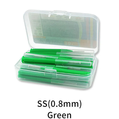 30pcs Premium Dental Picks Kit - Portable Interdental Brushes &