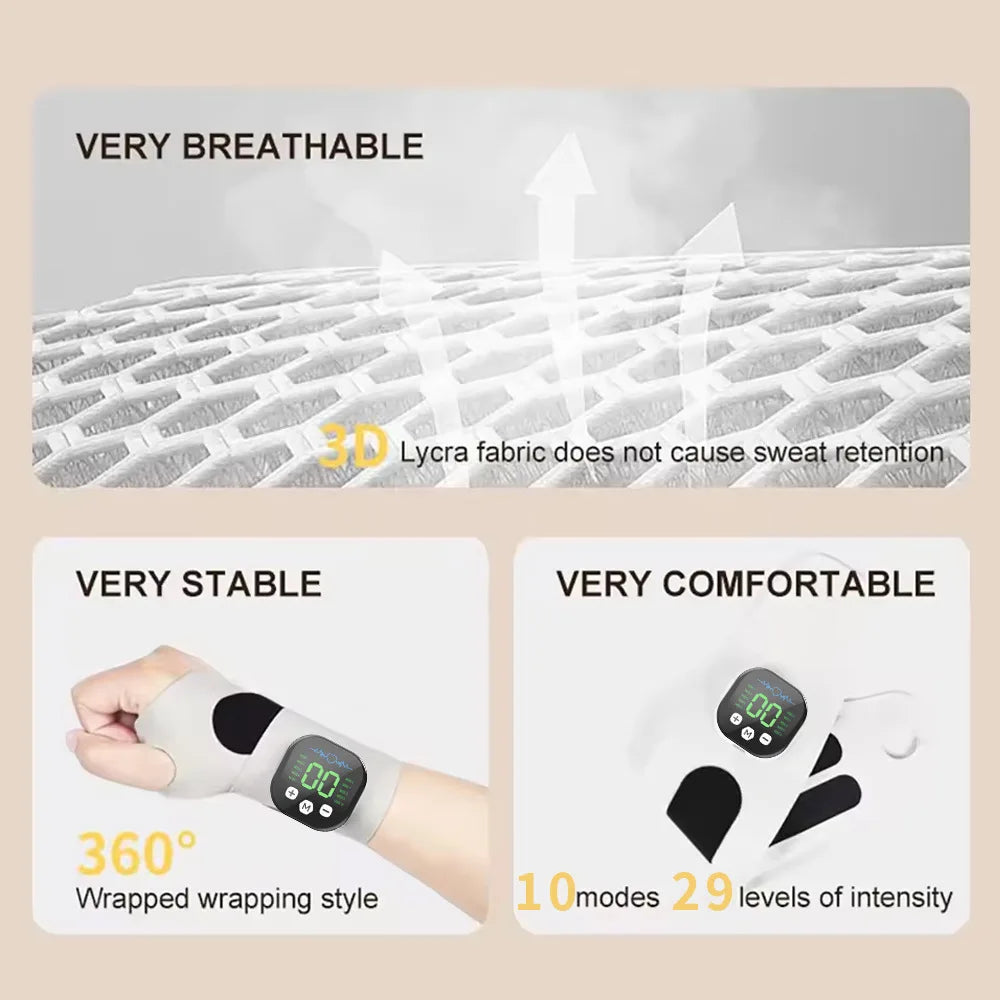 Electric Cordless Hand Wrist Massager 10 Mode Vibration Massage 29