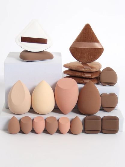 20 Pcs Pink Makeup Sponge and Makeup Puff Set Suitable for Face Cream