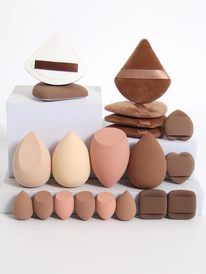 20 Pcs Pink Makeup Sponge and Makeup Puff Set Suitable for Face Cream