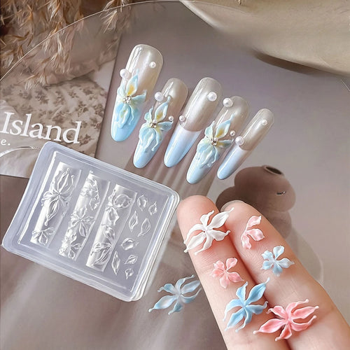 Cake Cream Lace Heart Silicone Nail Mold Sweet Y2K Nail Art