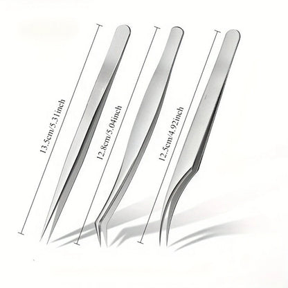 Stainless Steel Precision Pointed Tweezers, Beauty Makeup Eyebrow