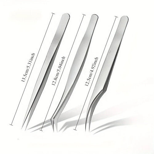 Stainless Steel Precision Pointed Tweezers, Beauty Makeup Eyebrow