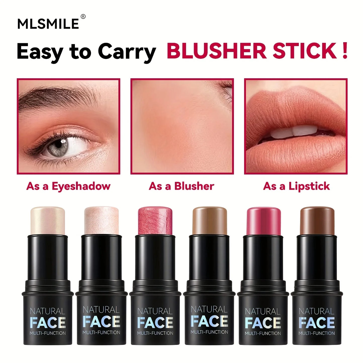 Cream Contour Sticks,Shades with Highlighter & Bronzer & Blush,