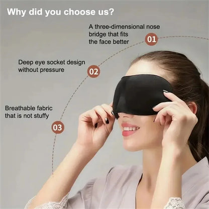 3D Stereoscopic Sleep Eye Mask, Sleep Magic Memory Sponge Black
