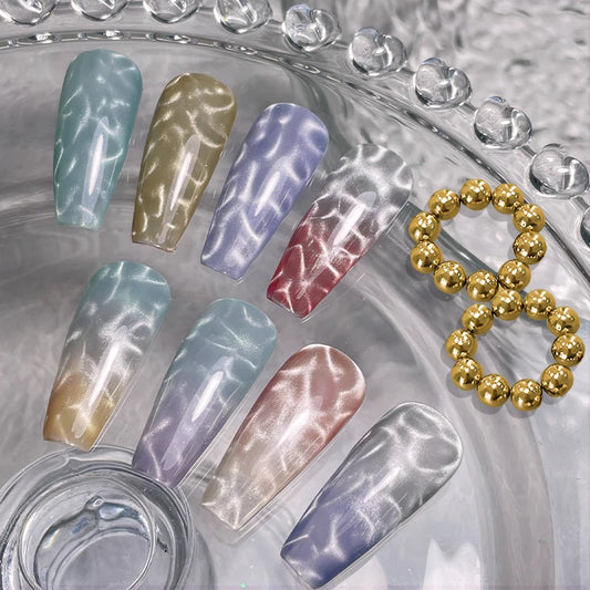 10pcs/20pcs Water Ripple Cat Eye Magnetic Gel Beads Multifunctional