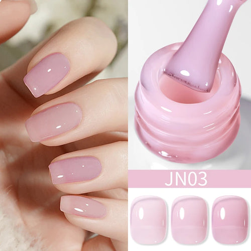 BORN PRETTY 10ml Translucent Jelly Nude Gel Nail Polish Colorful