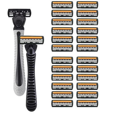 3-layer Stainless Steel Blade Men Razor Washable For Travel For Home