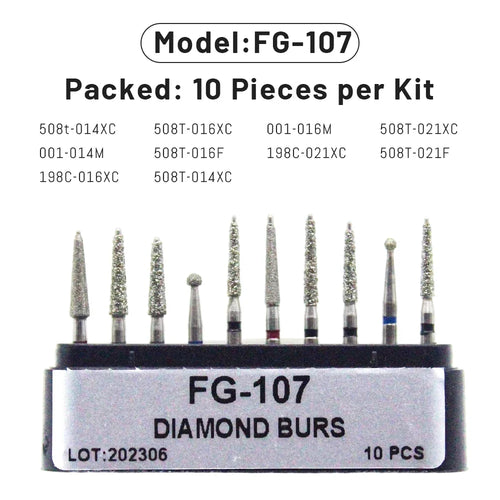 AG 1 Box Dental Diamond Burs Drill for High Speed Handpiece Dentist