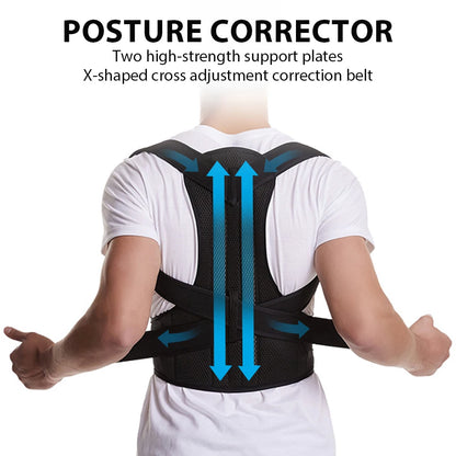 Back Brace Posture Corrector for Women & Men, Adjustable Back Lumbar