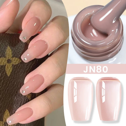 BORN PRETTY 83 Colors 10ml Jelly Nude Gel Nail Polish Autumn Amber