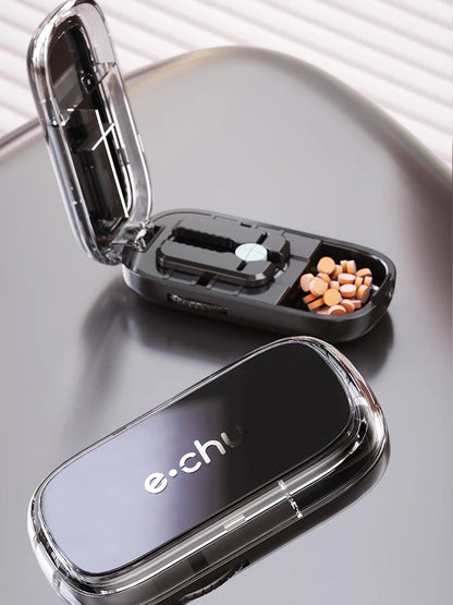 Newest Quartering Pill Cutter Storage Box Portable Drug Tablet