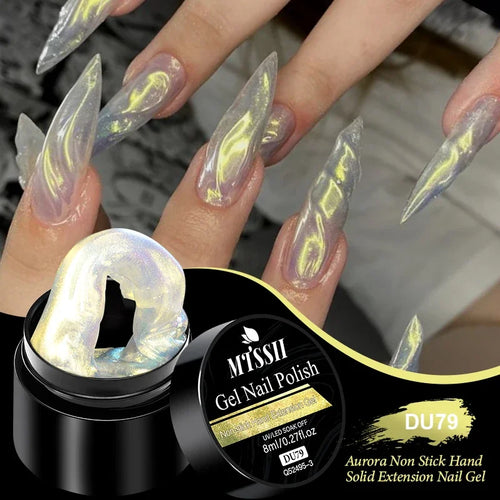 MTSSII 8ml Clear Non Stick Hand Solid Extension Nail Gel Polish