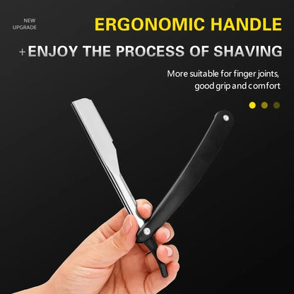 Professional Manual Shaver Straight Edge Stainless Steel Sharp Barber
