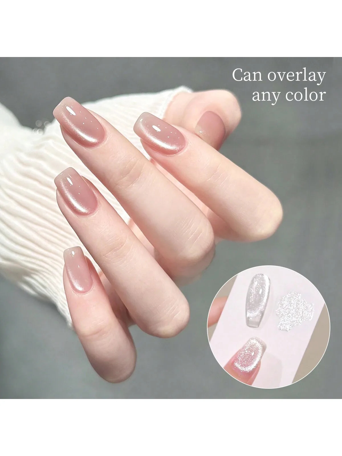 15ml Universal Silver Cat Eye Gel Polish. Glittery, Magnetic. Needs