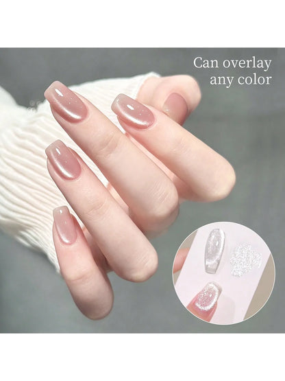 15ml Universal Silver Cat Eye Gel Polish. Glittery, Magnetic. Needs