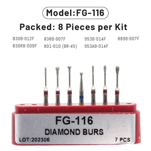 AG 1 Box Dental Diamond Burs Drill for High Speed Handpiece Dentist