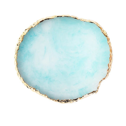 Natural Resin Stone Luxury Nail Art Palette Mix Color Drawing Pallet