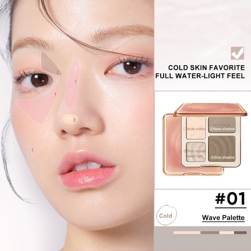 Judydoll Highlighter & Contour Palette, Matte & Shimmer, Sculpt &