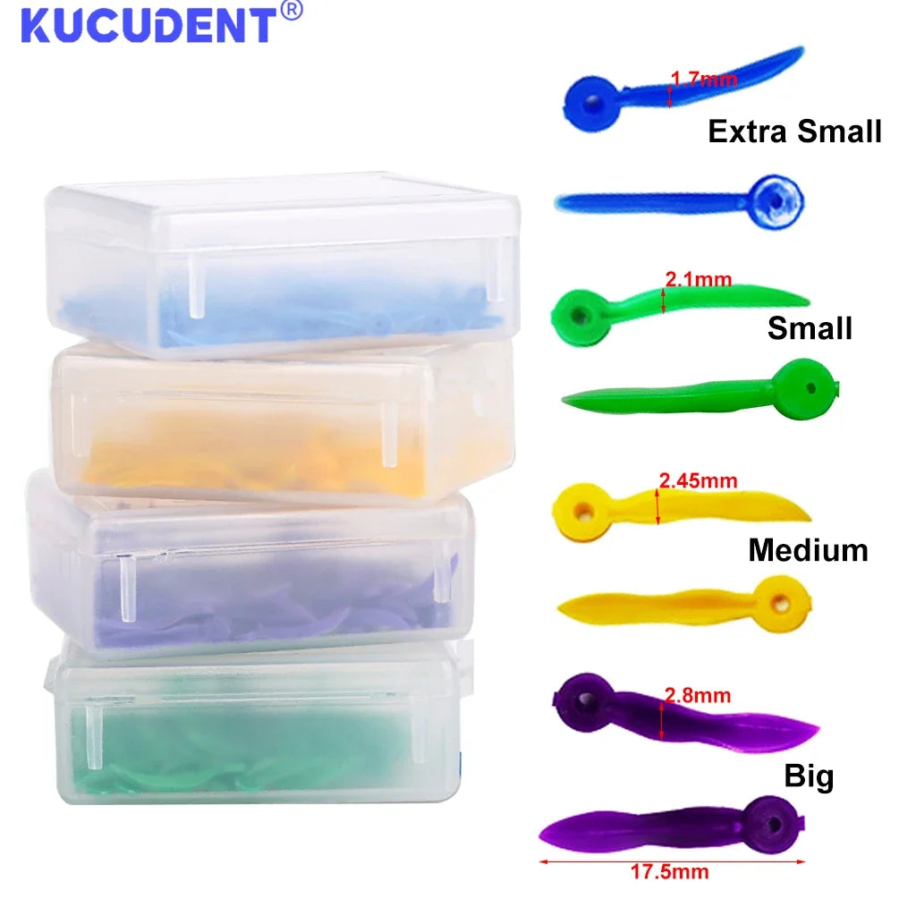 200Pcs/Pack Dental Disposable Tooth Gap Wedges with End Hole 4 Sizes