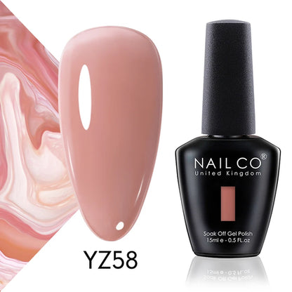 NAILCO 15ml Translucent Color Gel Nail Polish Vernis Semi Permanent UV