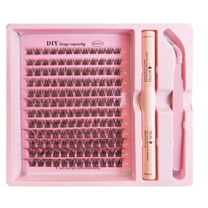 DIY Clusters Lash Kit Full Set 8-16mm Mix Bond&Seal Tweezers Lash for