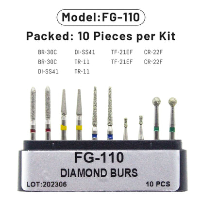 AG 1 Box Dental Diamond Burs Drill for High Speed Handpiece Dentist