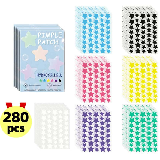 280pcs Star Acne Patch, Waterproof and Breathable, Daily Facial Use,